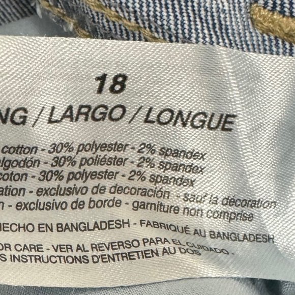 Gloria Vanderbilt Faded Blue Jeans NWT size 18L - Picture 4 of 5